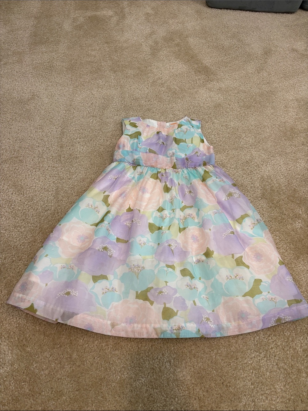 Gymboree Girls Pastel Floral Fit-and-Flare Dress 5T
